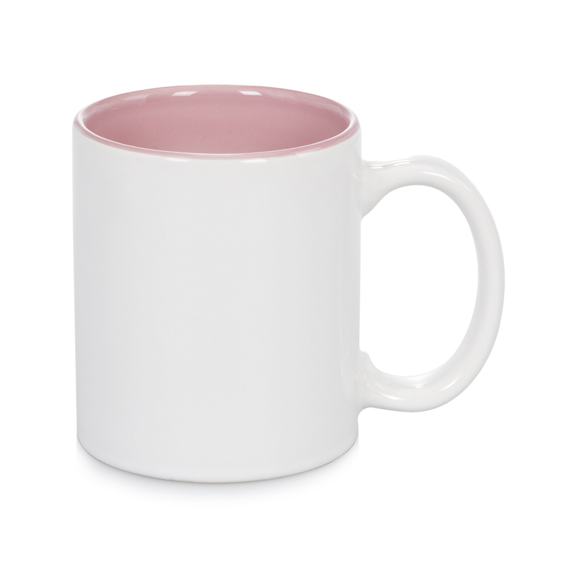 36 Two Tone Inner Colour 11oz Sublimation Mugs – Pink – Coralgraph