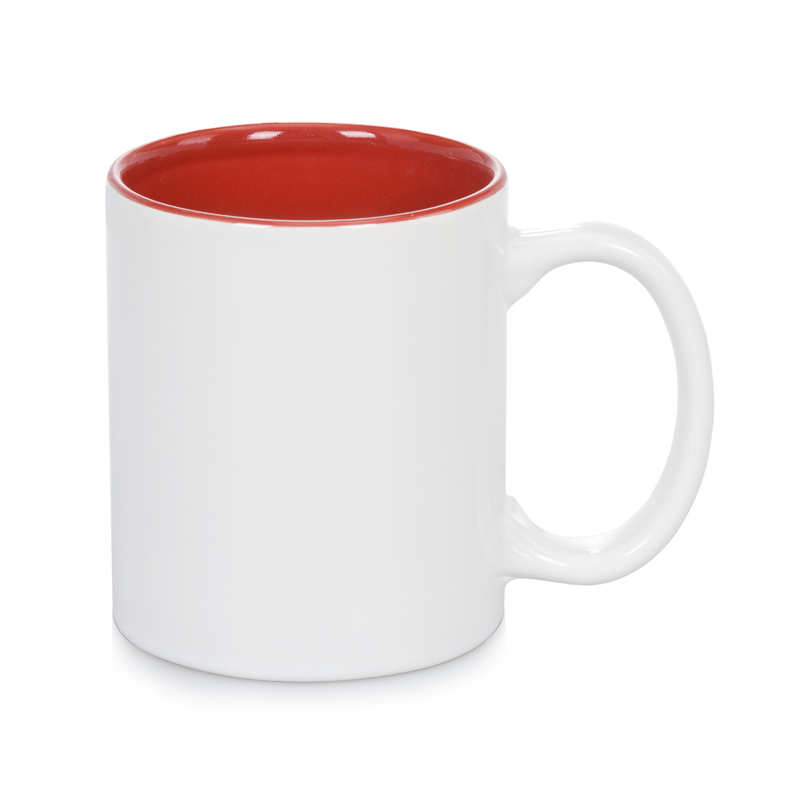 36 Two Tone Inner Colour 11oz Sublimation Mugs Red Coralgraph 4653
